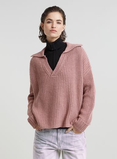 Heavy Knitted Loose Polo